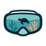 Coral Circuit Mask Logo